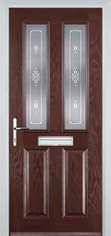 Enfield composite door in Dark Wood