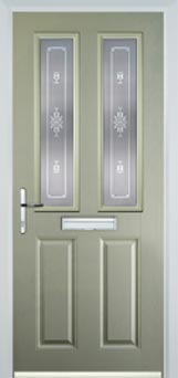 Enfield composite door in Pastel Green