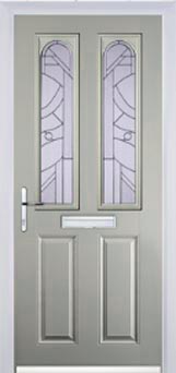 Hampstead Abstract Bevel composite door in Agate Grey