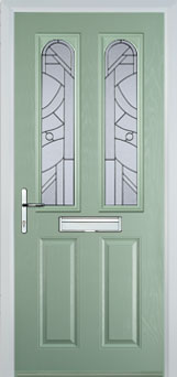 Hampstead Abstract Bevel composite door in Chartwell Green