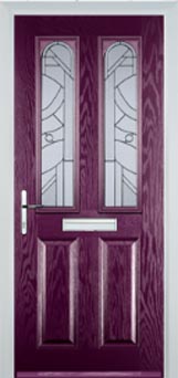 Hampstead Abstract Bevel composite door in Purple Violet