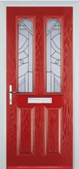 Hampstead Abstract Bevel composite door in Red