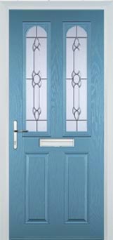 Hampstead composite door in Pastel Blue