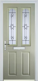 Hampstead composite door in Pebble Grey