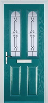 Hampstead composite door in Turquoise Blue
