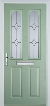 Hampstead Charcoal Sticks composite door in Chartwell Green