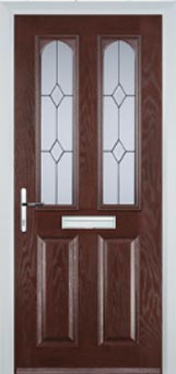 Hampstead Charcoal Sticks composite door in Darkwood