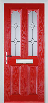 Hampstead Charcoal Sticks composite door in Poppy Red