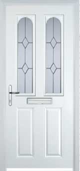 Hampstead Charcoal Sticks composite door in White