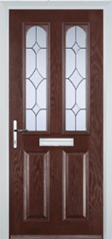 Hampstead Contora composite door in Darkwood
