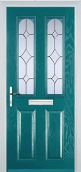 Hampstead Contora composite door in Turquoise Blue