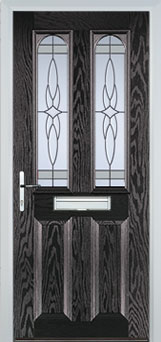 Hampstead Chantilly composite door in Black-Brown