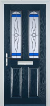 Hampstead Chantilly composite door in Dark Blue