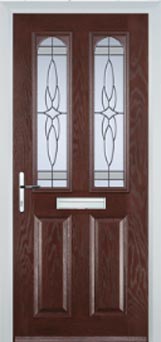 Hampstead Chantilly composite door in Darkwood