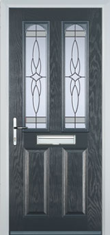 Hampstead Chantilly composite door in Anthracite Grey