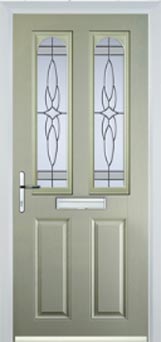 Hampstead Chantilly composite door in Pebble Grey