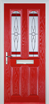 Hampstead Chantilly composite door in Poppy Red