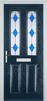 Hampstead Digital composite door in Dark Blue