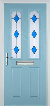Hampstead Digital composite door in Duck Egg Blue