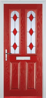 Hampstead Digital composite door in Red