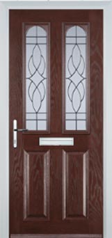 Hampstead Everglade composite door in Darkwood
