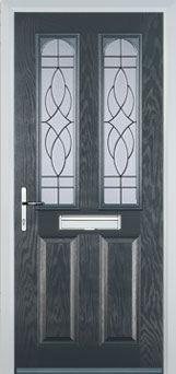 Hampstead Everglade composite door in Anthracite Grey