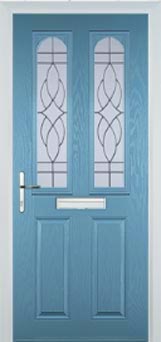 Hampstead Everglade composite door in Pastel Blue