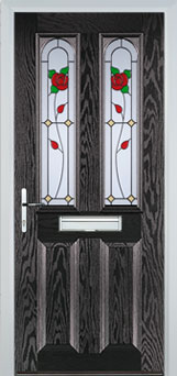 Hampstead Pelerine composite door in Black-Brown