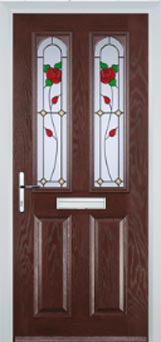 Hampstead Pelerine composite door in Darkwood
