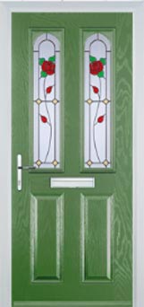 Hampstead Pelerine composite door in Fern Green