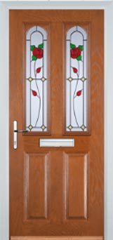 Hampstead Pelerine composite door in Oak