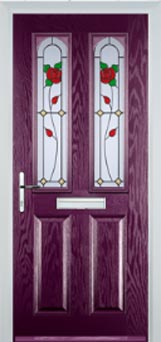 Hampstead Pelerine composite door in Purple Violet