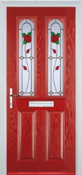Hampstead Pelerine composite door in Red