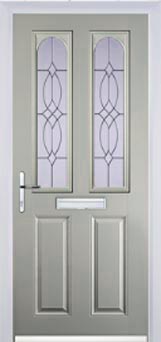 Hampstead Florielle composite door in Agate Grey