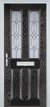 Hampstead Florielle composite door in Black-Brown
