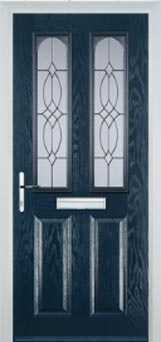 Hampstead Florielle composite door in Dark Blue