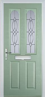Hampstead Florielle composite door in Chartwell Green