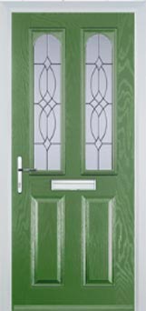 Hampstead Florielle composite door in Fern Green