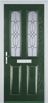 Hampstead Florielle composite door in Green