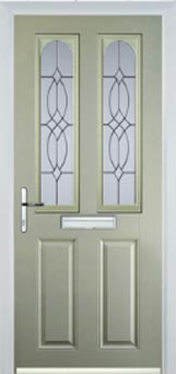 Hampstead Florielle composite door in Pebble Grey