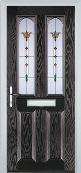Hampstead Autumn Falls composite door in Black-Brown