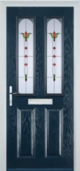 Hampstead Autumn Falls composite door in Dark Blue