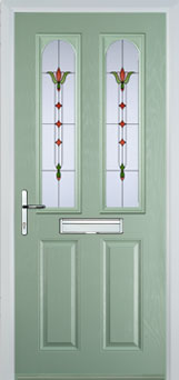 Hampstead Autumn Falls composite door in Chartwell Green