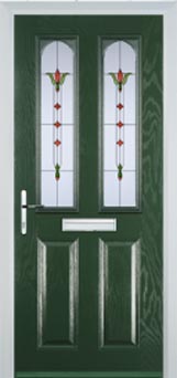 Hampstead Autumn Falls composite door in Green