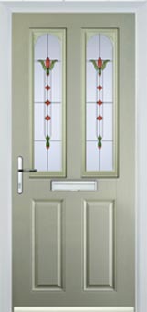 Hampstead Autumn Falls composite door in Pebble Grey