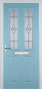 Hampstead Taffeta composite door in Duck Egg Blue