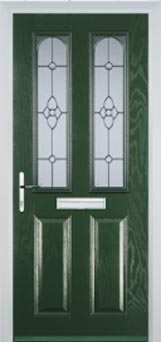 Hampstead Taffeta composite door in Green
