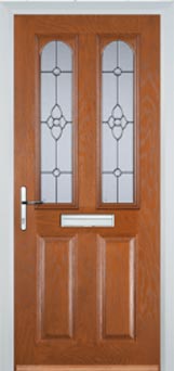 Hampstead Taffeta composite door in Oak