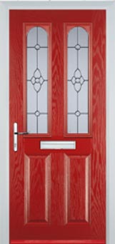Hampstead Taffeta composite door in Red