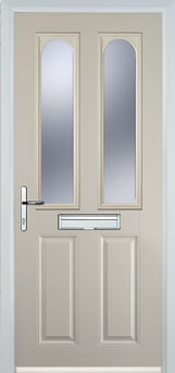 Hampstead Gold Lead composite door in Cream